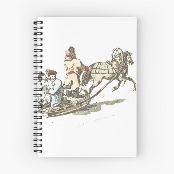 Item preview, Vintage Russian Troika Sleigh Ride Illustration designed and sold by Antique Science Press.