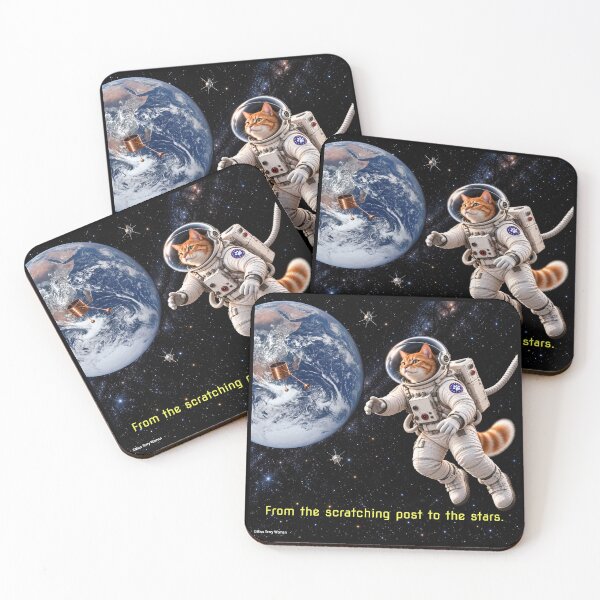 Item preview, From the Scratching Post to the Stars - Cat in Space designed and sold by MissTerryWoman.