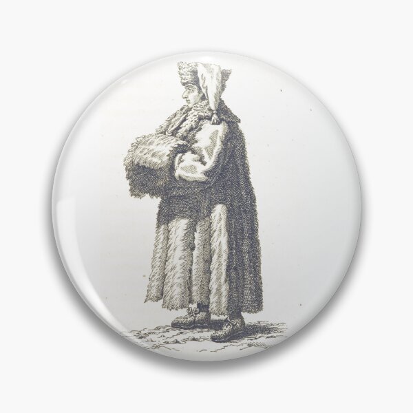 Item preview, Vintage Winter Traveler Fur Coat Engraving designed and sold by Antique Science Press.