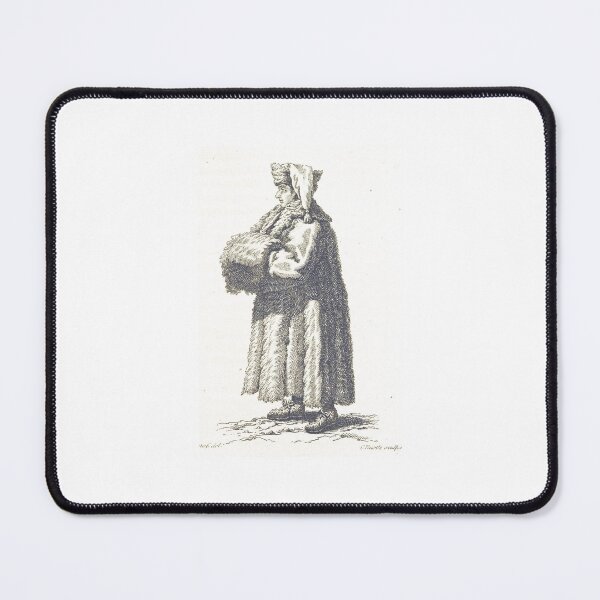 Item preview, Vintage Winter Traveler Fur Coat Engraving designed and sold by Antique Science Press.