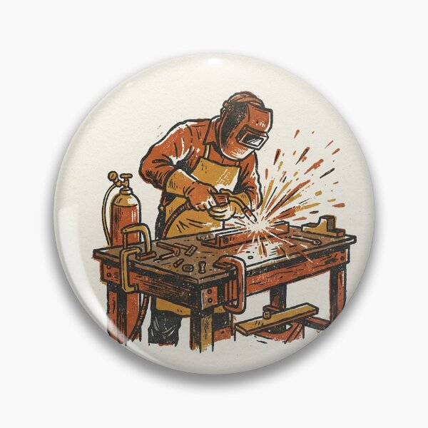 Item preview, Welder At The Steel Bench designed and sold by eduardoroa22.