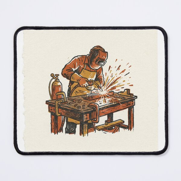 Item preview, Welder At The Steel Bench designed and sold by eduardoroa22.