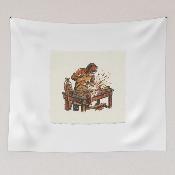 Item preview, Welder At The Steel Bench designed and sold by eduardoroa22.