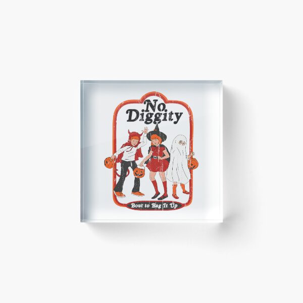 Item preview, No Diggity Bout to Bag It Up Retro Halloween Trick or Treat designed and sold by ImeldaSparks.