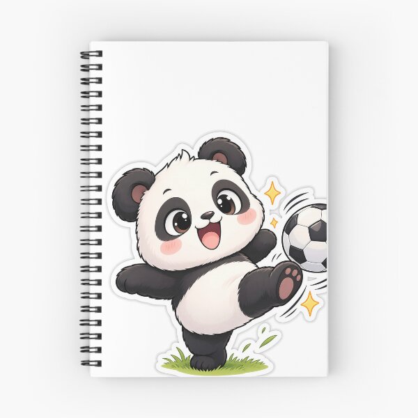 Item preview, Cute Panda Soccer Kick Sticker designed and sold by Barkybond.
