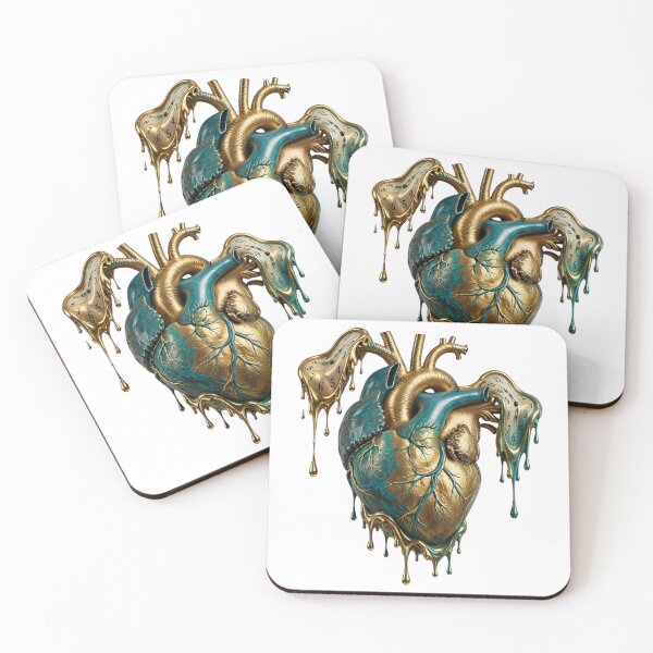 Item preview, Melting Time Heart - Surreal Dali Clock Heart designed and sold by yassine elhaidi.