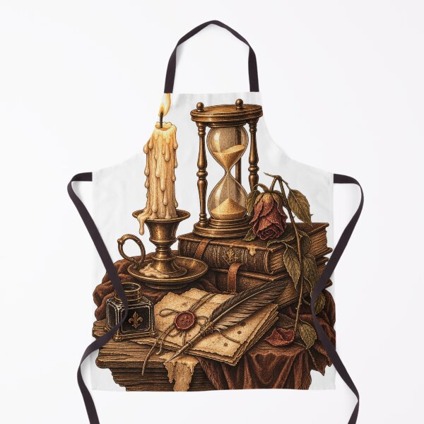 Item preview, Vintage Candle and Hourglass Still Life designed and sold by DriftmarkStudio.