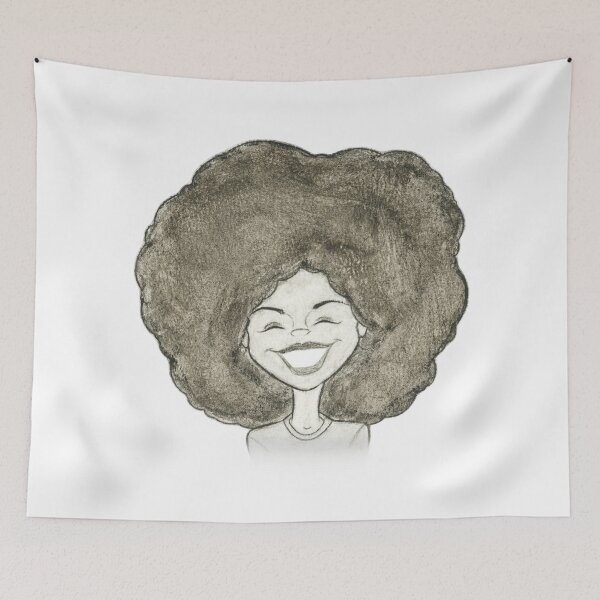 Item preview, Joyful Pretty Woman With An Afro (Watercolor) designed and sold by T Faul Arts.
