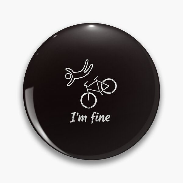 Item preview, Funny I'm Fine Bike Crash Cycling Humor designed and sold by ImeldaSparks.