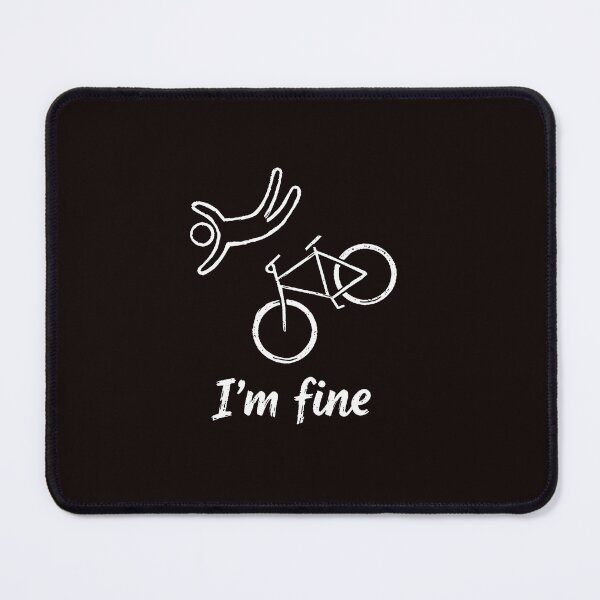 Item preview, Funny I'm Fine Bike Crash Cycling Humor designed and sold by ImeldaSparks.