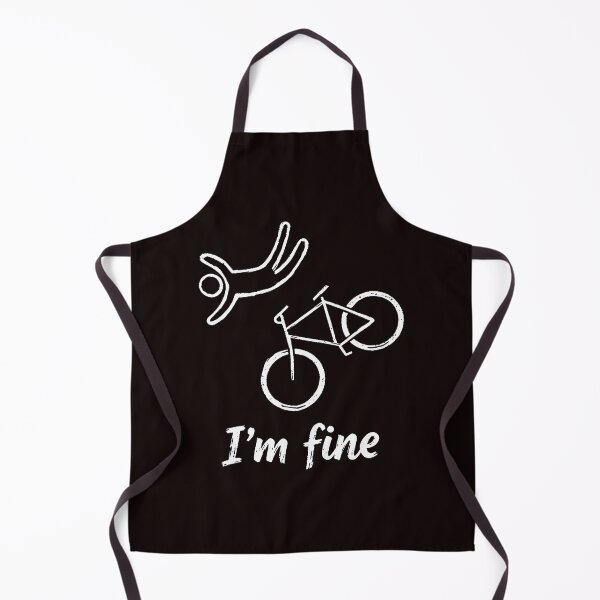 Item preview, Funny I'm Fine Bike Crash Cycling Humor designed and sold by ImeldaSparks.