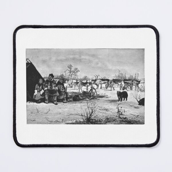 Item preview, Vintage Winter Arctic Landscape Engraving designed and sold by Antique Science Press.