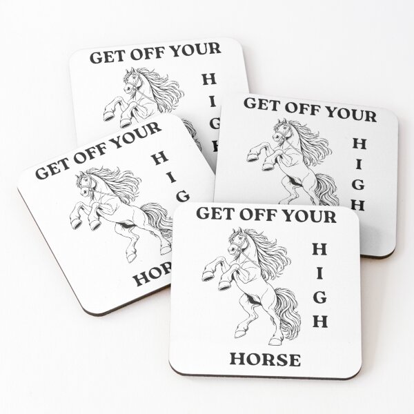 Item preview, B&W Get off your highHORSE designed and sold by Carol-arts-.