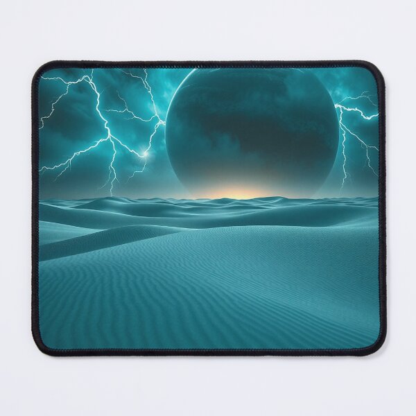 Item preview, Dark Blue Dunes With Stormy Planet Sky designed and sold by IntelliMindDesigns.