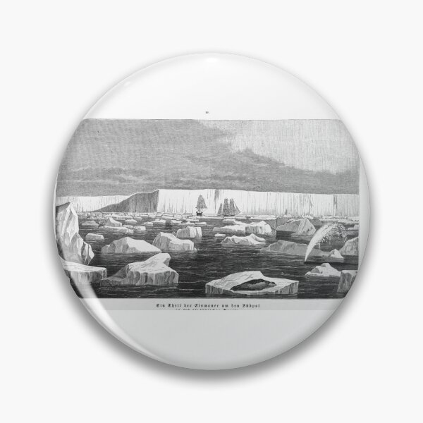 Item preview, Vintage Antarctic Ice Wall Explorer Engraving designed and sold by Antique Science Press.
