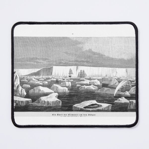 Item preview, Vintage Antarctic Ice Wall Explorer Engraving designed and sold by Antique Science Press.