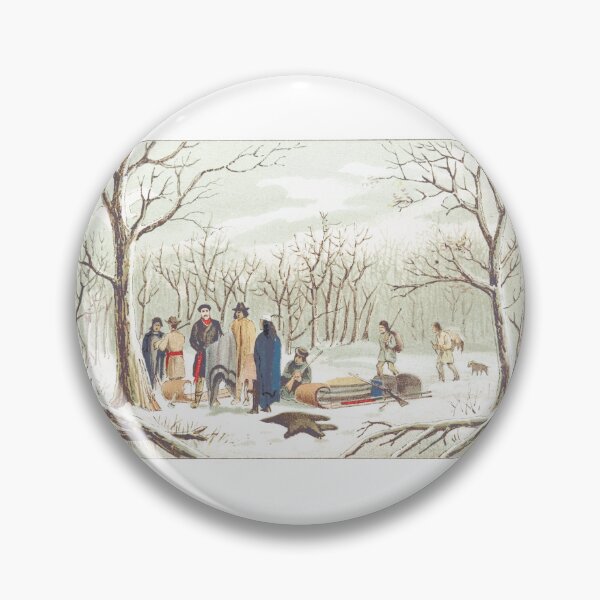 Item preview, Vintage Winter Trappers and Sled Illustration designed and sold by Antique Science Press.