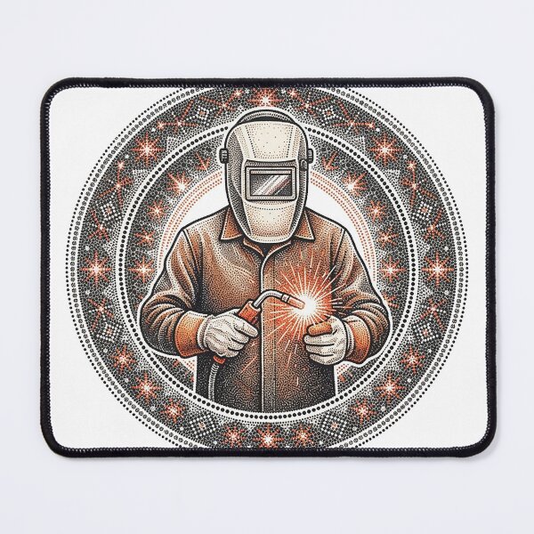 Item preview, Folk Welder In A Roundel Of Dots designed and sold by eduardoroa22.