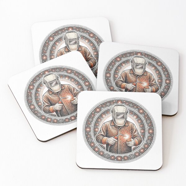 Item preview, Folk Welder In A Roundel Of Dots designed and sold by eduardoroa22.
