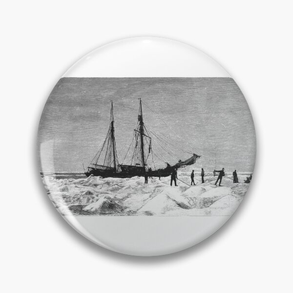 Item preview, Vintage Arctic Ship Exploration Woodcut designed and sold by Antique Science Press.