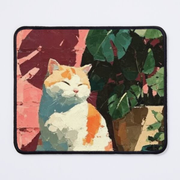 Item preview, Orange Cat with Monstera designed and sold by Kitty-Couture.