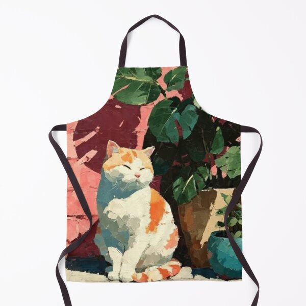 Item preview, Orange Cat with Monstera designed and sold by PinMarket.
