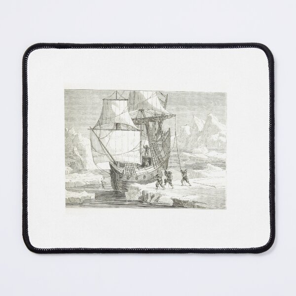 Item preview, Vintage Arctic Ship Exploration Engraving designed and sold by Antique Science Press.