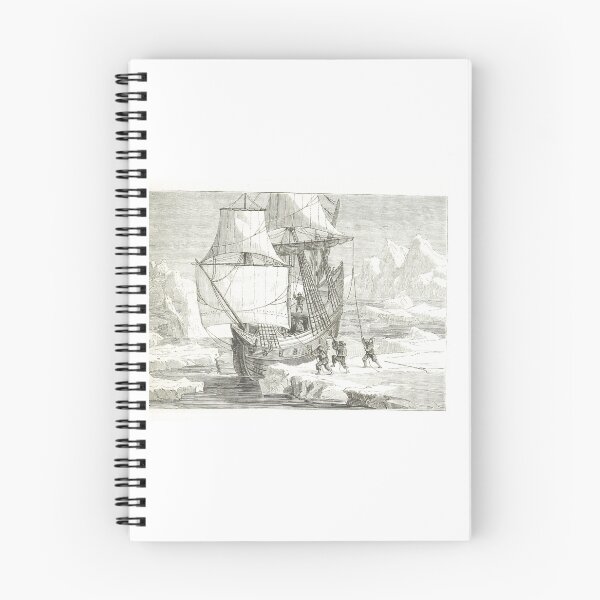 Item preview, Vintage Arctic Ship Exploration Engraving designed and sold by Antique Science Press.