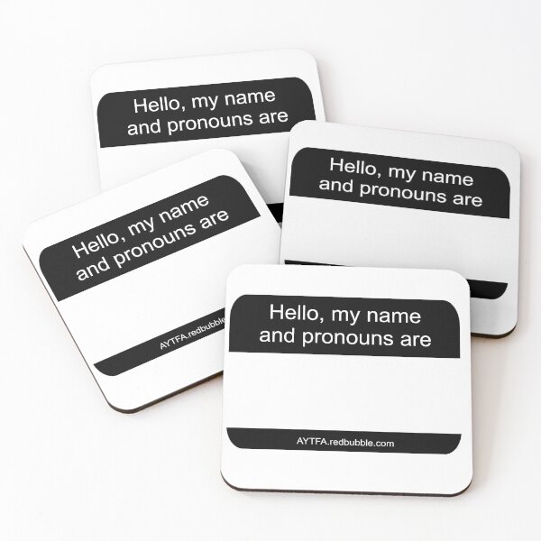 Item preview, Hello - Name & Pronouns designed and sold by AYTFA.