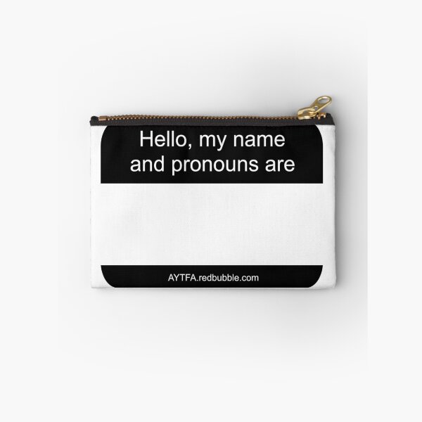 Item preview, Hello - Name & Pronouns designed and sold by AYTFA.