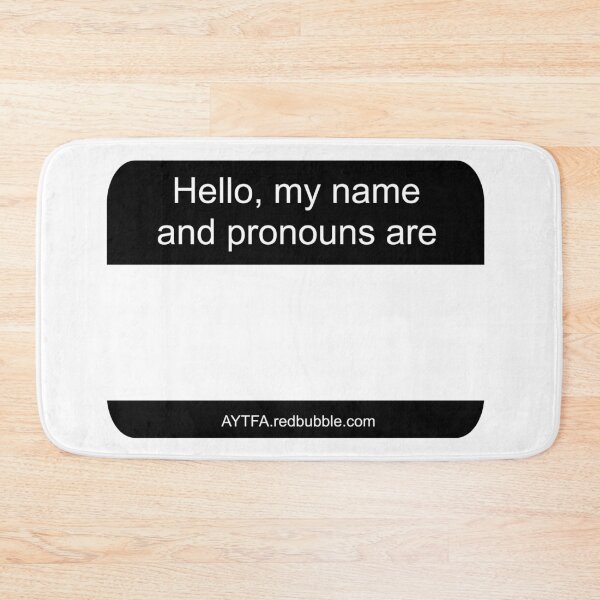Item preview, Hello - Name & Pronouns designed and sold by AYTFA.
