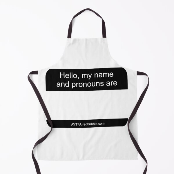Item preview, Hello - Name & Pronouns designed and sold by AYTFA.