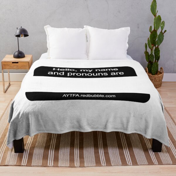 Item preview, Hello - Name & Pronouns designed and sold by AYTFA.