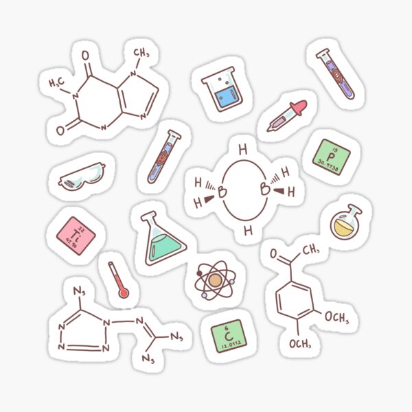 Colorful chemical pattern! Sticker