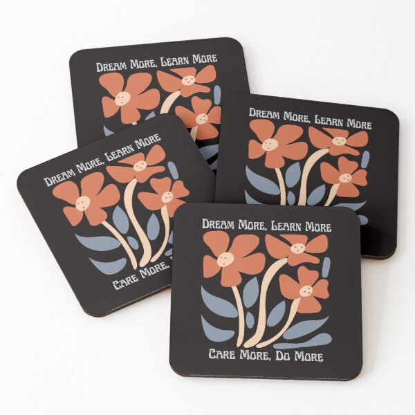 Item preview, Dream More Learn More Floral Inspirational Quote designed and sold by torildorxop.