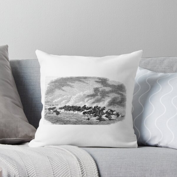 Item preview, Vintage Wild Horses Stampede Antique Engraving designed and sold by Antique Science Press.