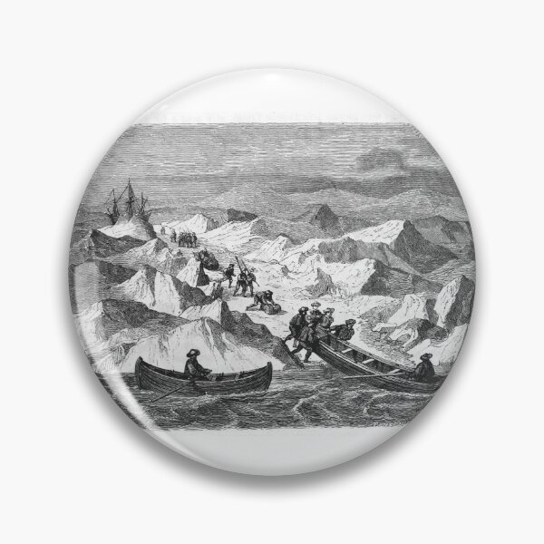 Item preview, Vintage Arctic Exploration Shipwreck Engraving designed and sold by Antique Science Press.