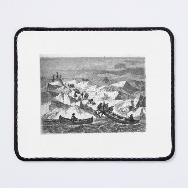 Item preview, Vintage Arctic Exploration Shipwreck Engraving designed and sold by Antique Science Press.