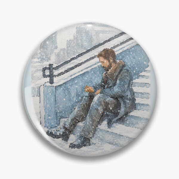 Item preview, Blade Runner 2049 – K in the Snow Watercolor designed and sold by SHARPEI.