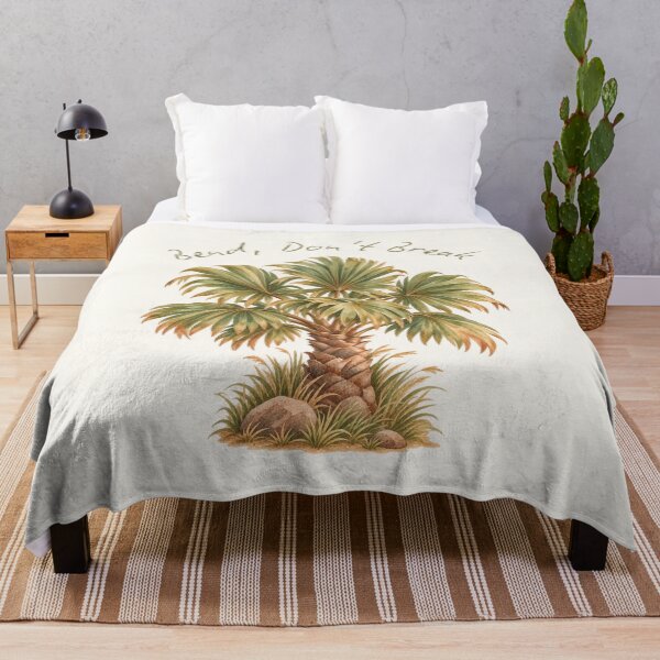 Item preview, Bend Don't Break Palm Tree Watercolor designed and sold by mycute-stickers.