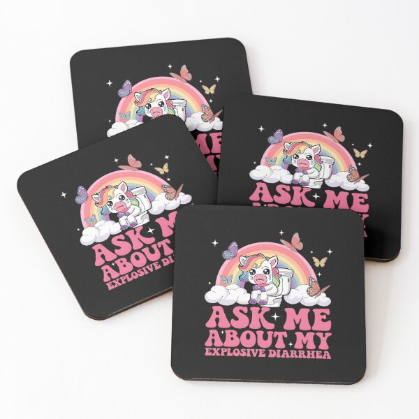 Item preview, Ask Me About My Explosive Diarrhea Cute Unicorn Meme designed and sold by khdmalakarak.