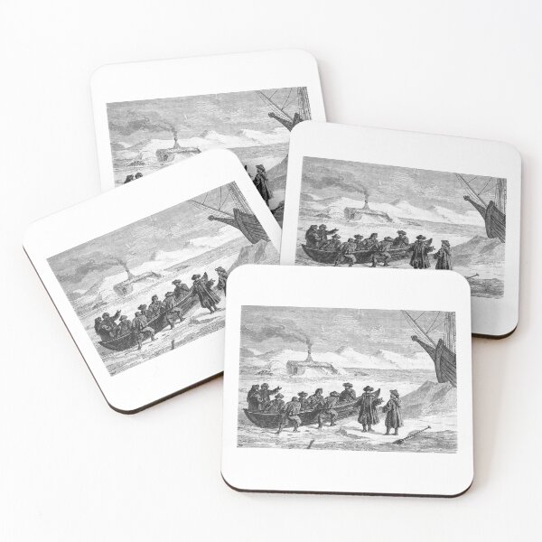 Item preview, Vintage Arctic Exploration Ship and Crew Engraving designed and sold by Antique Science Press.
