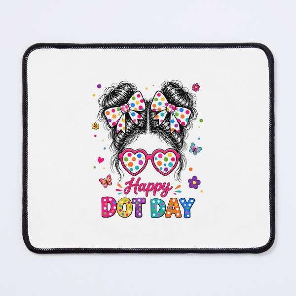 Item preview, Cute Happy Dot Day Colorful Polka Dot Messy Bun designed and sold by khdmalakarak.