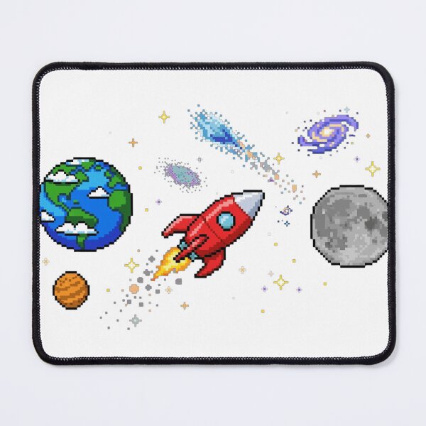 Item preview, Earth to Moon Rocket - Pixel Space Journey designed and sold by yassine elhaidi.