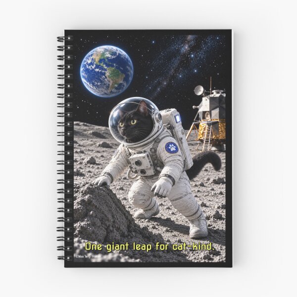 Item preview, One Giant Leap for Cat-kind - Cat on the Moon designed and sold by MissTerryWoman.