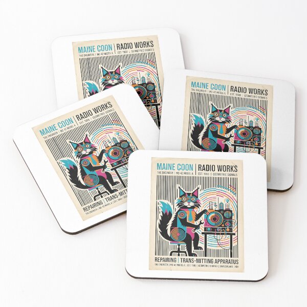 Item preview, Maine Coon Radio Engineer designed and sold by PictoVibe.