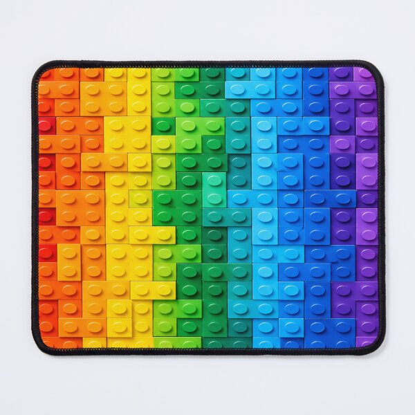 Item preview, Rainbow Gradient Building Block Texture – Colorful Abstract Brick Mosaic Art designed and sold by WildWhimsy Art.