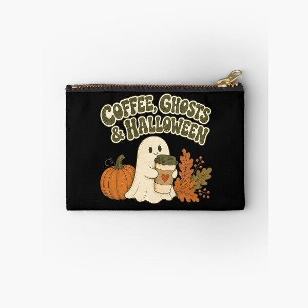 Item preview, Cute Coffee Ghosts & Pumpkin - Retro Halloween designed and sold by Graphic Vibe Designs.