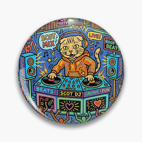 Item preview, Scottish Fold DJ designed and sold by PictoVibe.