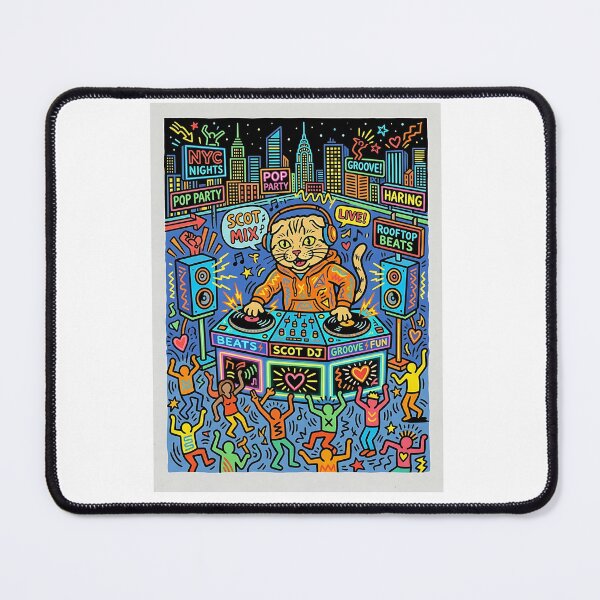 Item preview, Scottish Fold DJ designed and sold by PictoVibe.